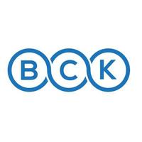 bck-Buchstaben-Logo-Design auf weißem Hintergrund. bck kreative Initialen schreiben Logo-Konzept. bck-Buchstaben-Design. vektor