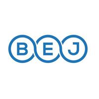 bej-Buchstaben-Logo-Design auf weißem Hintergrund. bej kreatives Initialen-Buchstaben-Logo-Konzept. bej Briefgestaltung. vektor