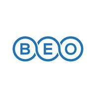 beo-Brief-Logo-Design auf weißem Hintergrund. beo kreatives Initialen-Buchstaben-Logo-Konzept. beo Briefgestaltung. vektor