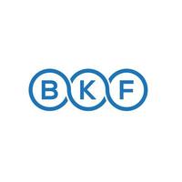 bkf-Brief-Logo-Design auf weißem Hintergrund. bkf kreative Initialen schreiben Logo-Konzept. bkf Briefgestaltung. vektor