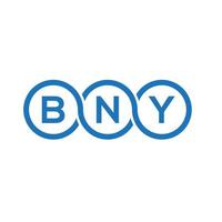 bny-Buchstaben-Logo-Design auf weißem Hintergrund. bny kreative Initialen schreiben Logo-Konzept. bny Briefgestaltung. vektor