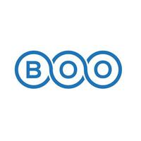 Boo-Brief-Logo-Design auf weißem Hintergrund. boo kreative initialen schreiben logokonzept. Boo-Buchstaben-Design. vektor