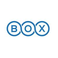 box brev logotyp design på vit bakgrund. box kreativa initialer brev logotyp koncept. box bokstav design. vektor