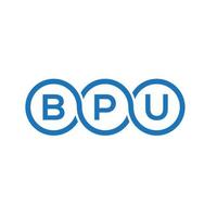 bpu-Brief-Logo-Design auf weißem Hintergrund. bpu kreative Initialen schreiben Logo-Konzept. bpu Briefdesign. vektor