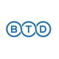 btd-Brief-Logo-Design auf weißem Hintergrund. btd kreatives Initialen-Buchstaben-Logo-Konzept. btd Briefgestaltung. vektor