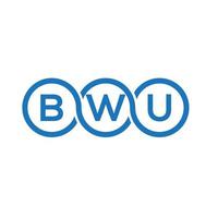 bwu brev logotyp design på vit bakgrund. bwu kreativa initialer bokstavslogotyp koncept. bwu bokstavsdesign. vektor