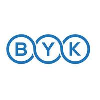 Byk-Brief-Logo-Design auf weißem Hintergrund. Byk kreatives Initialen-Buchstaben-Logo-Konzept. Byk-Buchstaben-Design. vektor