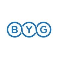 byg-Buchstaben-Logo-Design auf weißem Hintergrund. byg kreatives Initialen-Buchstaben-Logo-Konzept. byg Briefgestaltung. vektor