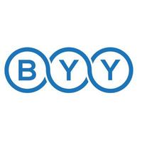 Byy-Brief-Logo-Design auf weißem Hintergrund. Byy kreatives Initialen-Buchstaben-Logo-Konzept. byy Briefgestaltung. vektor