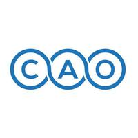 Cao-Brief-Logo-Design auf weißem Hintergrund. Cao kreatives Initialen-Buchstaben-Logo-Konzept. Cao-Buchstaben-Design. vektor