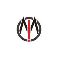 Brief m Ausruf Design Symbol Logo Vektor