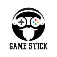 einfaches und cooles kostenloses Game-Stick-Symbol-Vektor-Logo vektor