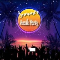 Sommer- Strand Party Flyer Design vektor