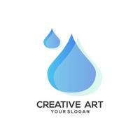 Wasser Logo Gradient bunt Design vektor