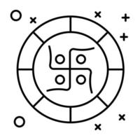 einfach zu verwenden linear Symbol von Tierkreis Rad vektor