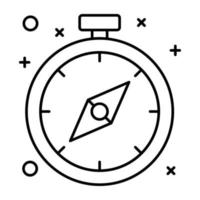 Richtungswerkzeug, lineares Symbol des Kompasses vektor