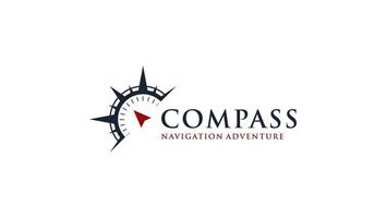 Kompass Navigation Logo Unternehmen Name vektor