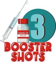 booster shorts covid 19 vaccin logotyp vektor