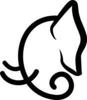 Elefant Kopf Linie Kunst Symbol, Logo, Illustration, und Karikatur Vektor