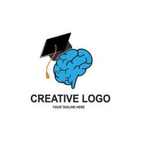 Mensch Intelligenz Gehirn Logo Vektor Design