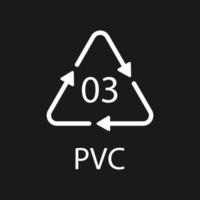 Polyethylen hoher Dichte 03 PVC-Symbolsymbol vektor