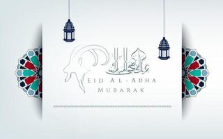 eid al adha Mubarak Hintergrund Design vektor