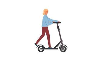 människor ridning elektrisk promenad skotrar på full hastighet illustration vektor