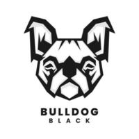 Bulldogge schwarz Logo Design Vorlage vektor
