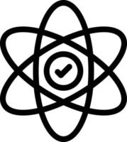 atomvektorillustration auf einem hintergrund. hochwertige symbole. vektorikonen für konzept und grafikdesign. vektor