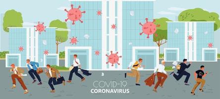 säsong influensa, coronavirus influensa pandemi begrepp vektor