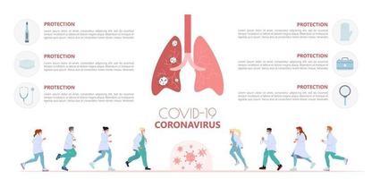 influensa coronavirus skydd medicinsk infographic vektor