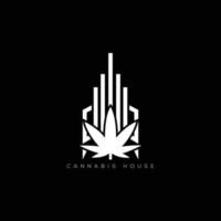 cannabis hus branding ikon design vektor