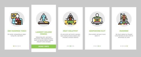 kleine Unternehmer Job Onboarding Icons Set Vektor