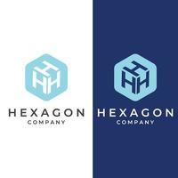 logotyp låda hexagon eller kub och teknologi hexagon logotyp kreativ enkel logotyp. genom att använda modern mall vektor illustration redigering.