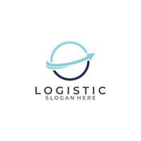 Vektorlogo für Logistikunternehmen, Pfeilsymbol-Logo, Logo für schnelle digitale Lieferung. mit einfacher und einfacher Bearbeitung von Logo-Vektoren. vektor