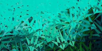 hellblauer, grüner Vektorhintergrund mit polygonalen Formen. vektor