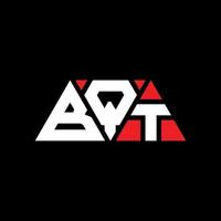 bqt-Dreieck-Buchstaben-Logo-Design mit Dreiecksform. bqt-Dreieck-Logo-Design-Monogramm. bqt-Dreieck-Vektor-Logo-Vorlage mit roter Farbe. bqt dreieckiges Logo einfaches, elegantes und luxuriöses Logo. bqt vektor