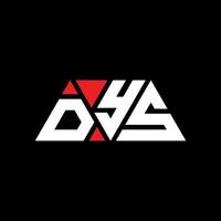 dys-Dreieck-Buchstaben-Logo-Design mit Dreiecksform. dys-Dreieck-Logo-Design-Monogramm. dys-Dreieck-Vektor-Logo-Vorlage mit roter Farbe. dys dreieckiges Logo einfaches, elegantes und luxuriöses Logo. dys vektor