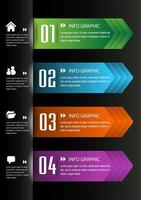 färgglad 4-stegs infografik vektor