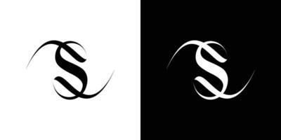 lyx och modern brev s initialer logotyp design 2 vektor