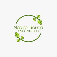 Natur runden Ast Logo Design vektor