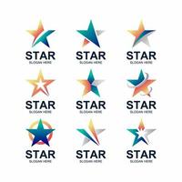 stjärna logotyp företag mall samling vektor