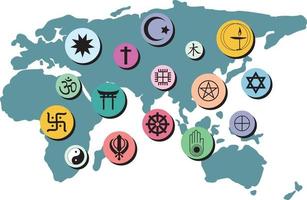 Konzept der Weltreligionssymbole vektor