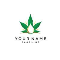 Cannabis Öl Logo Design Inspiration cbd Öl Logo Marihuana Blatt Symbol cbd Produkt Logo vektor