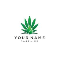 Cannabis Öl Logo Design Inspiration cbd Öl Logo Marihuana Blatt Symbol cbd Produkt Logo vektor