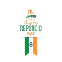 Indien republik dag gratulationskort. vektor