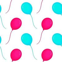 rosa och blå ballong sömlös mönster vektor