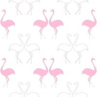 flamingo fågel sömlös mönster 2 vektor