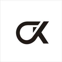drucken ck Brief Logo Design zum Ihre Marke und Identität vektor