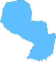 paraguay vektor map.hand dragen minimalism stil.